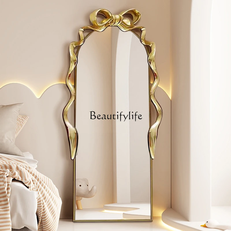 

French full body dressing floor-to-ceiling bathroom large mirror makeup arched mirror wall hanging floor
