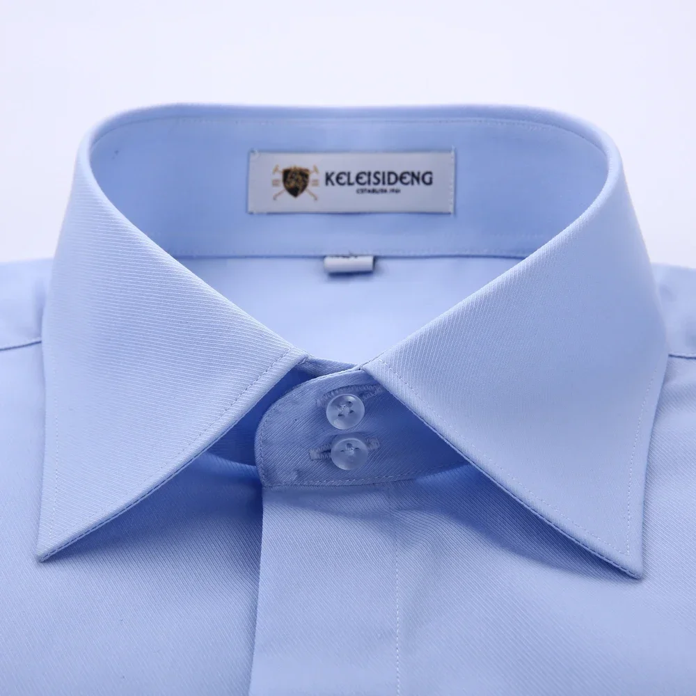 

Men's Elegant French Cuff Fly Front Placket Dress Shirt Without Pocket Regular-fit Formal Business Activities Long Sleeve Shirts