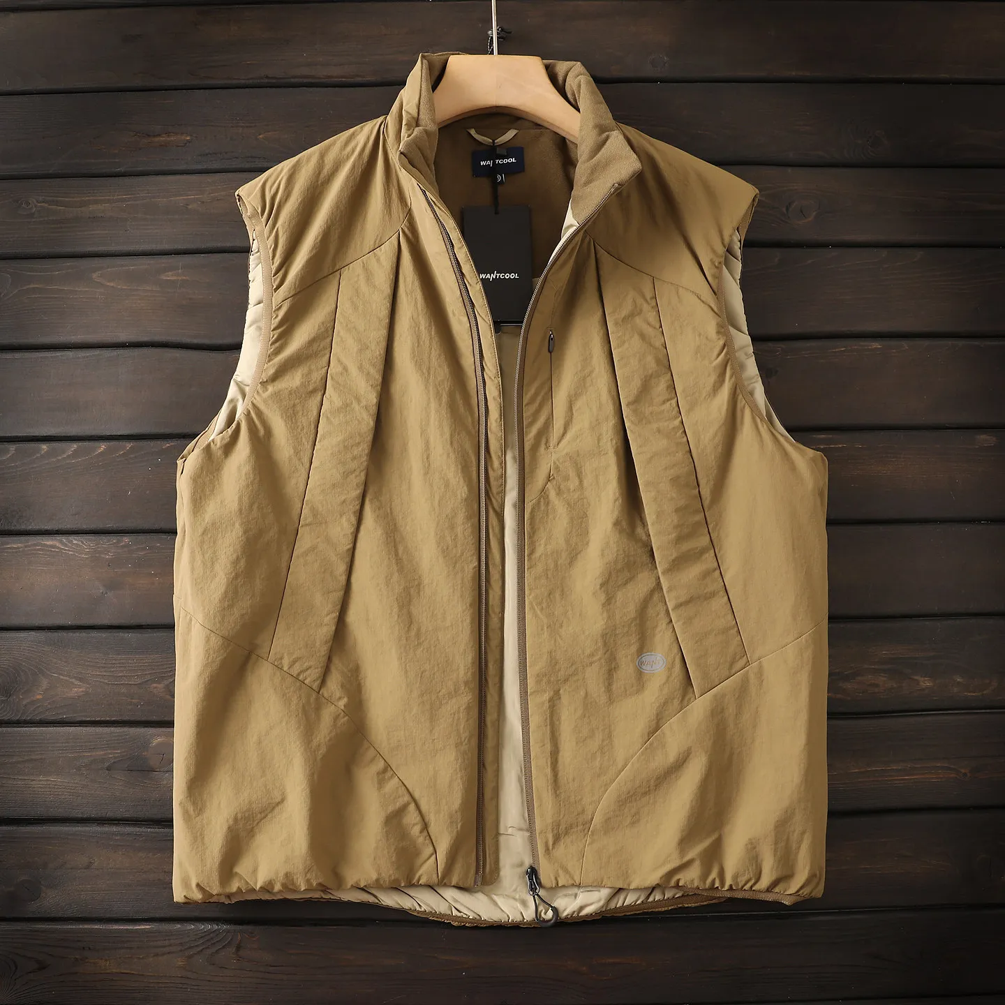 

Antibacterial! Men's autumn and winter thin windproof stand-up neck cotton-padded clothes, cotton clothes, and vest jackets