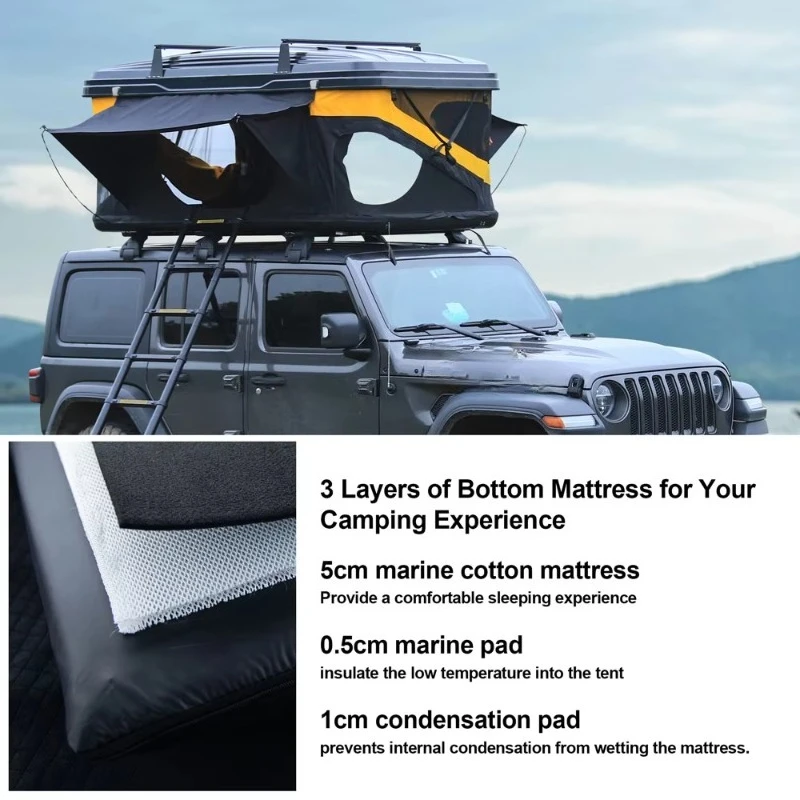 Waterproof Hard Shell Roof Top Tents with Ladder for Car Outdoor Camping Rooftop Tents