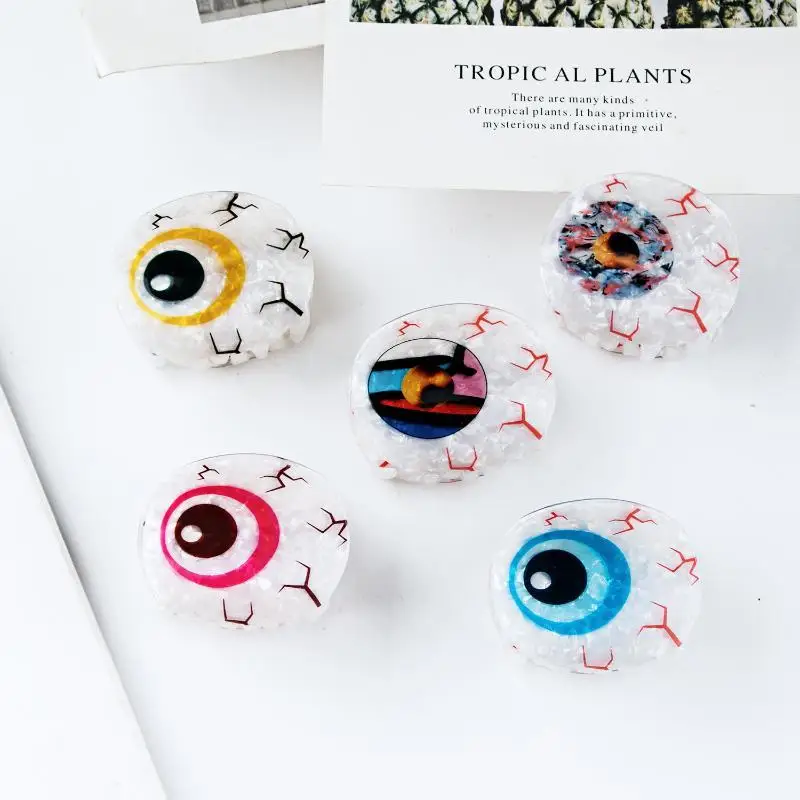 Quirky Claw Clip With A Big-eye Design Cartoon Shark Clip High-End Half-Up Ponytail Hair Accessory