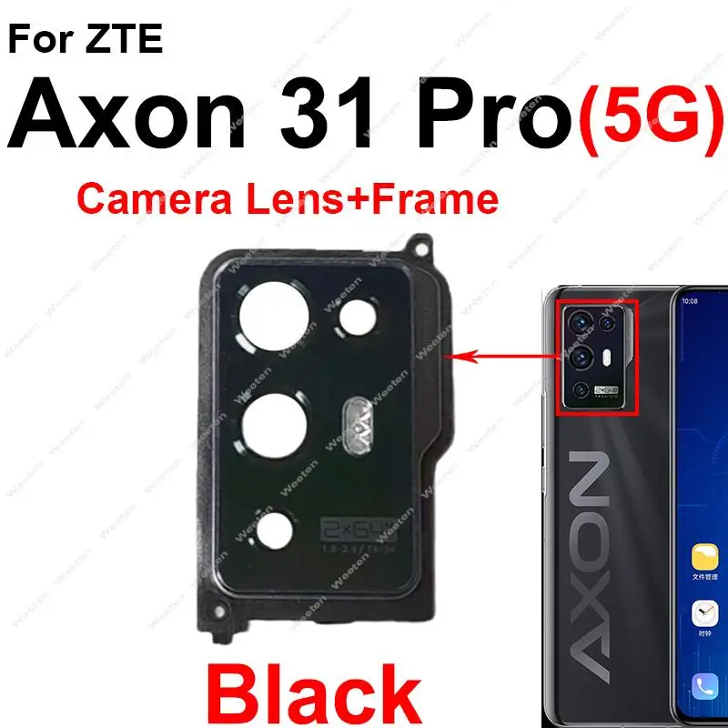 الكاميرا الخلفية غطاء Lens ZTE ل ZTE Axon 30 31 40 برو Axon 40 الترا 41 الترا 5 جرام كاميرا خلفية زجاج عدسة الإطار حامل أجزاء