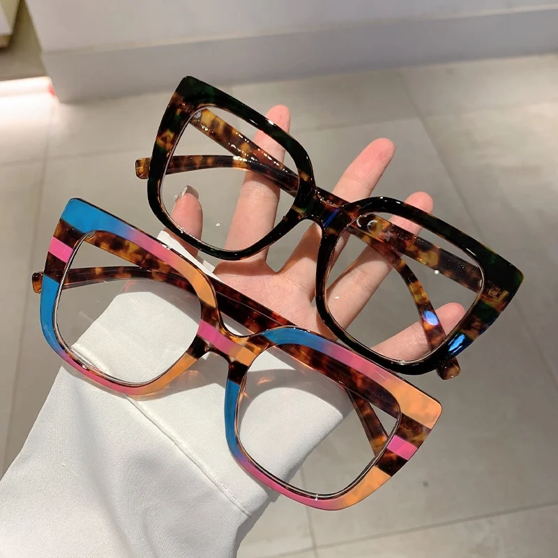 Cat Eye Anti Blaues Licht Flache Linse Austauschbare Linse Brillen Brillengestell Brille Anti-Strahlung Computerbrille