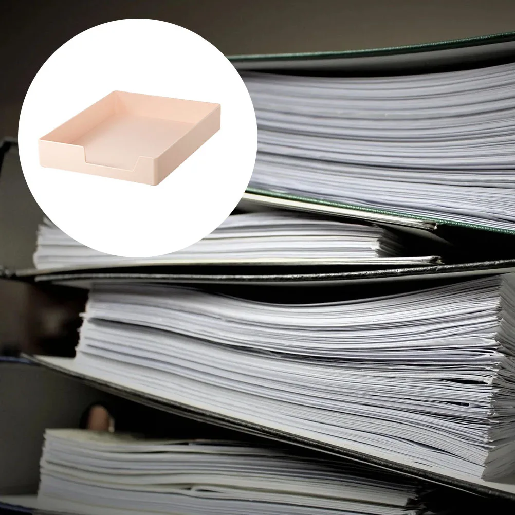 1Pcs Document Storage Box File Container High Strength Toughness Organizer for Efficient Paper Management At Desk Pink