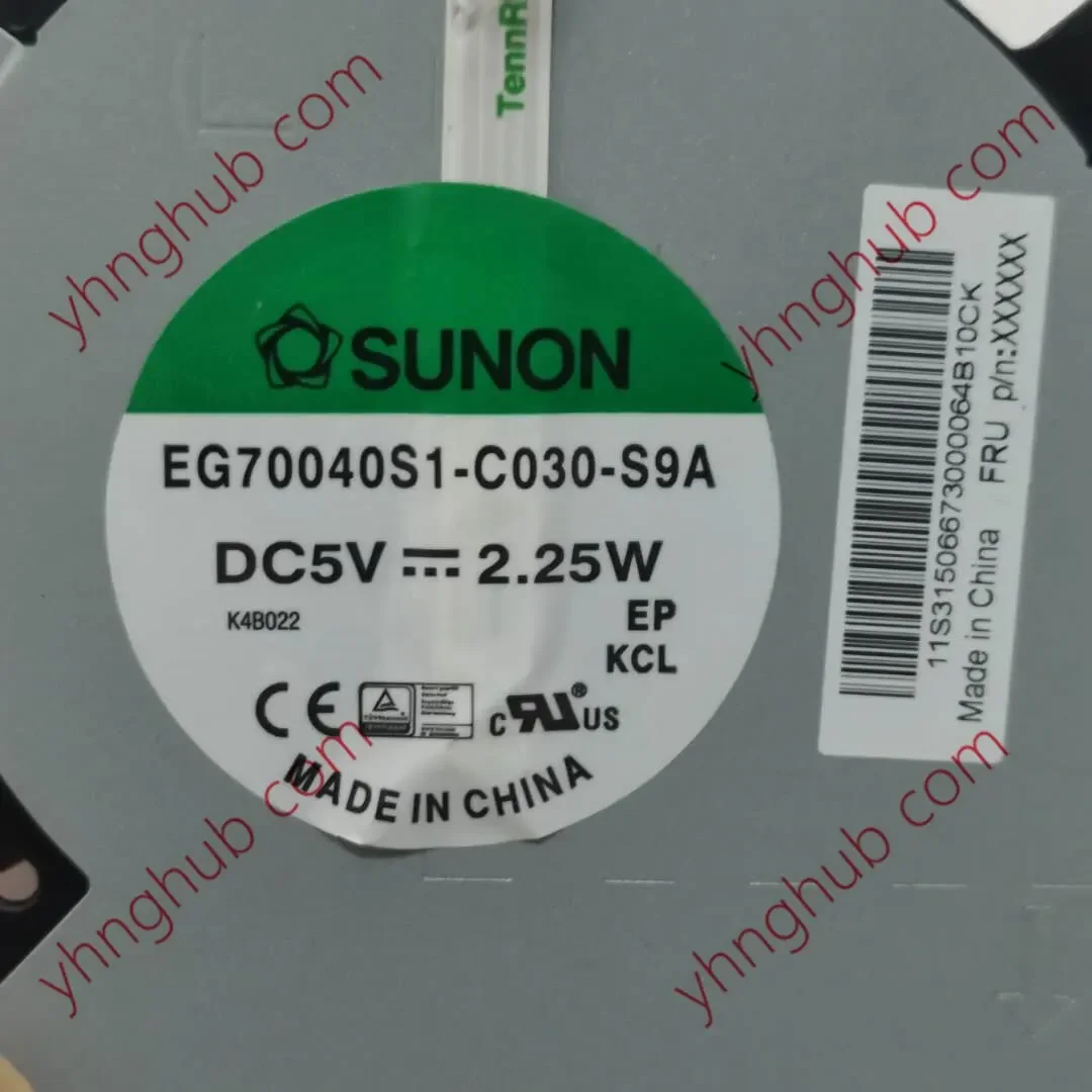 SUNON kipas pendingin Server EG70040S1-C030-S9A DC 5V 2.25W