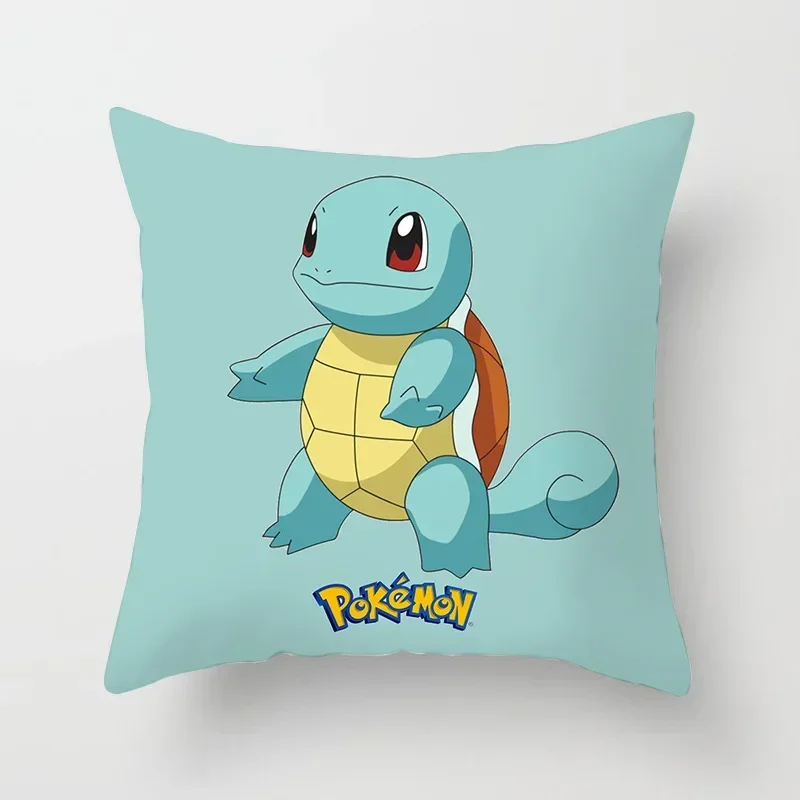 Anime Pokemon Pikachu Kissenbezüge Deko-Spielzeug für Zuhause Büro Sofa Cartoon Charizard Actionfigur Quadratische Kissenhüllen Spielzeug Geschenk