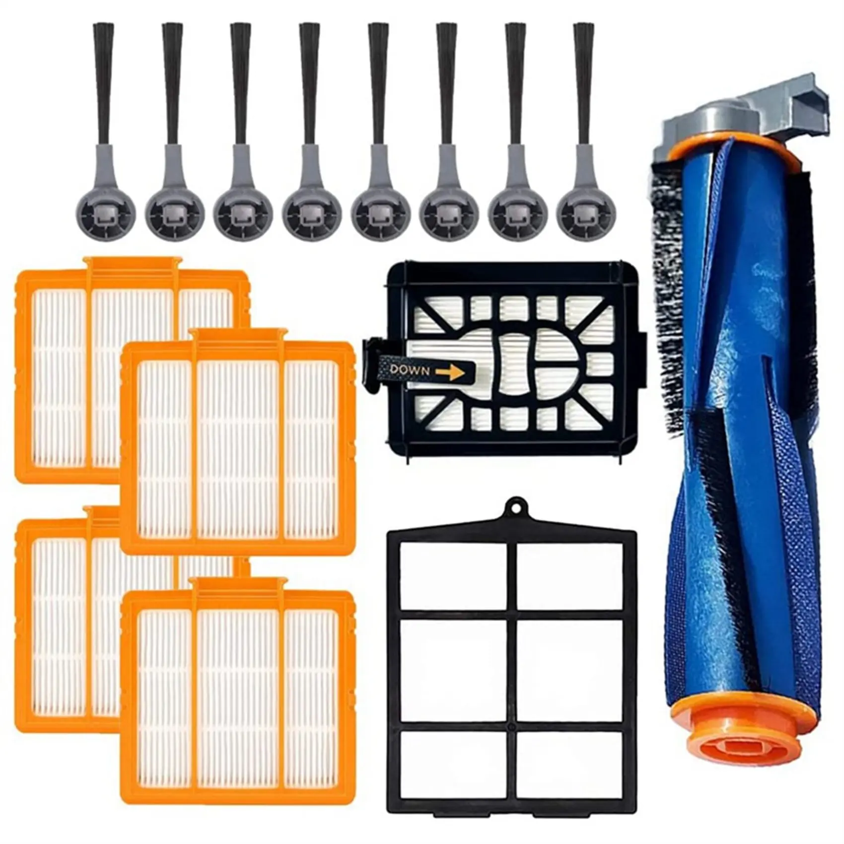 เปลี่ยนชิ้นส่วนแปรงหลักแปรงด้านข้างตัวกรองสําหรับ Shark AV2501AE AV2502AE หุ่นยนต์เครื่องดูดฝุ่นอุปกรณ์เสริม