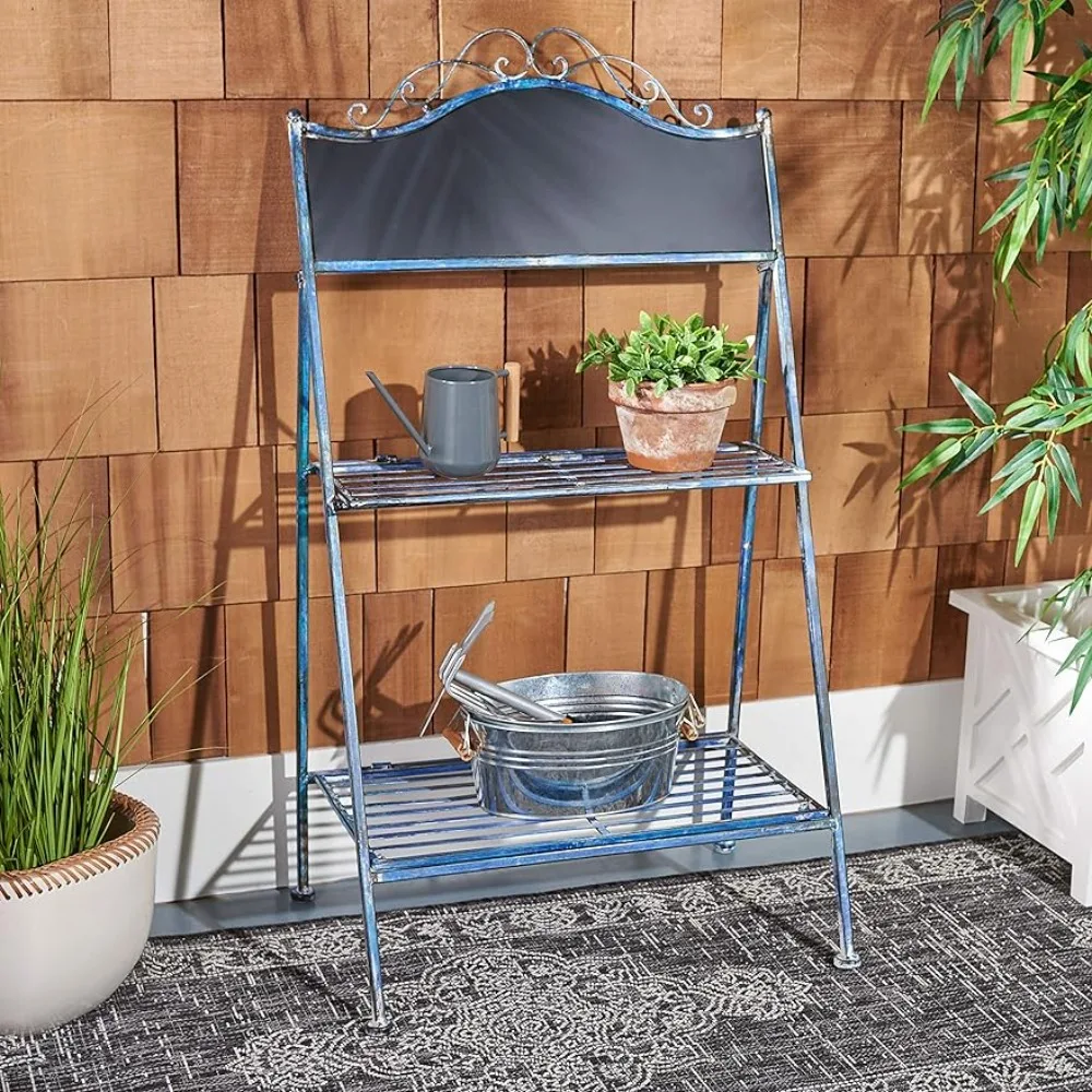 

Outdoor Collection Natum Antique Blue 2-Tier Plant Stand Freight Free Stand for Flowers Furniture