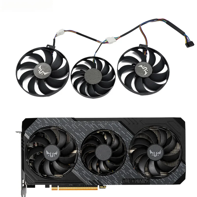 Ventilateur de refroidissement GPU 90MM 7 broches T129215SU T128010SU pour carte graphique ASUS TUF X3 EVO OC RX5600XT RX5700XT