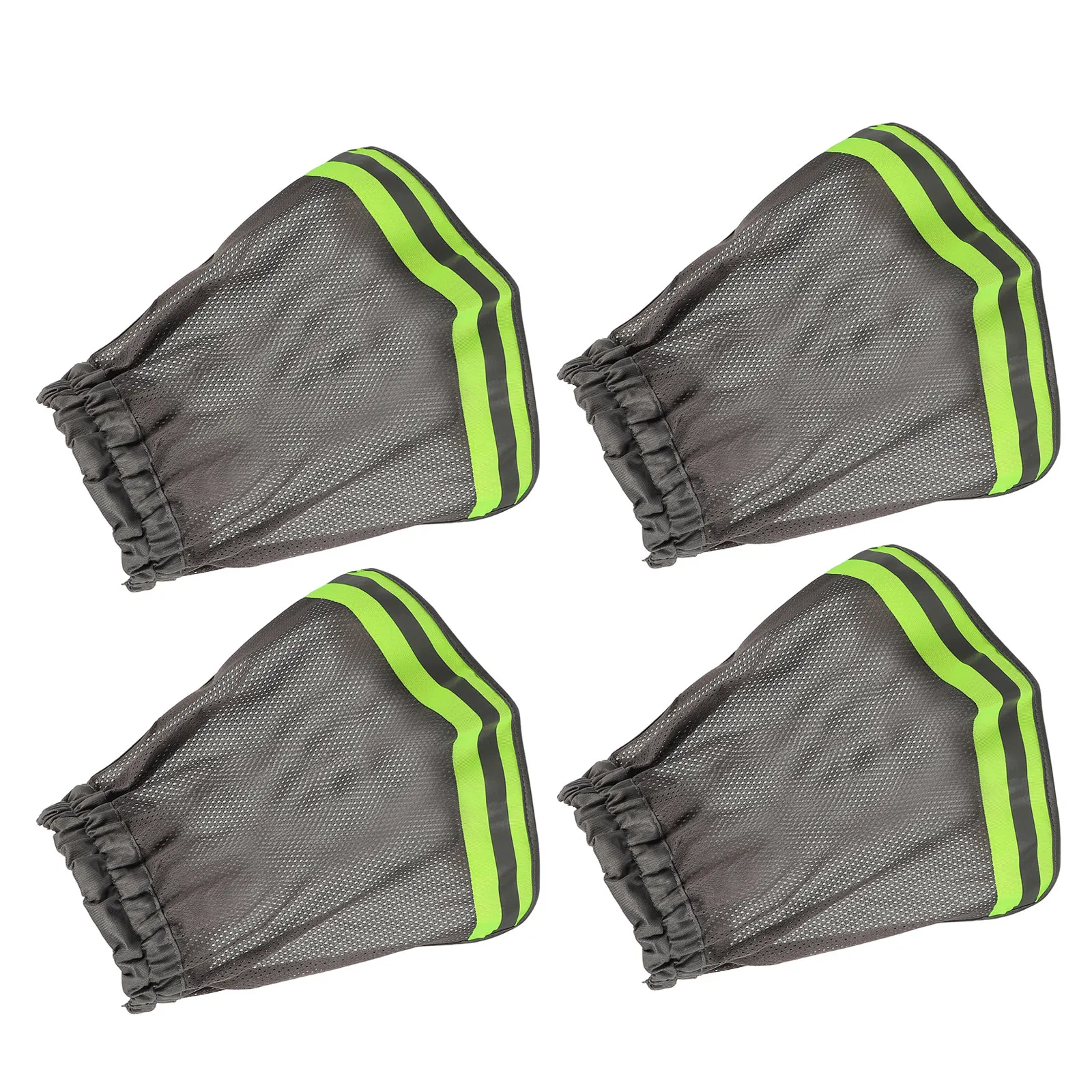 4Pcs Reflective Hard Hat Sun Shade Neck Shield Mesh Visor Breathable Brim Cover Construction Worker Safety Sun Protection