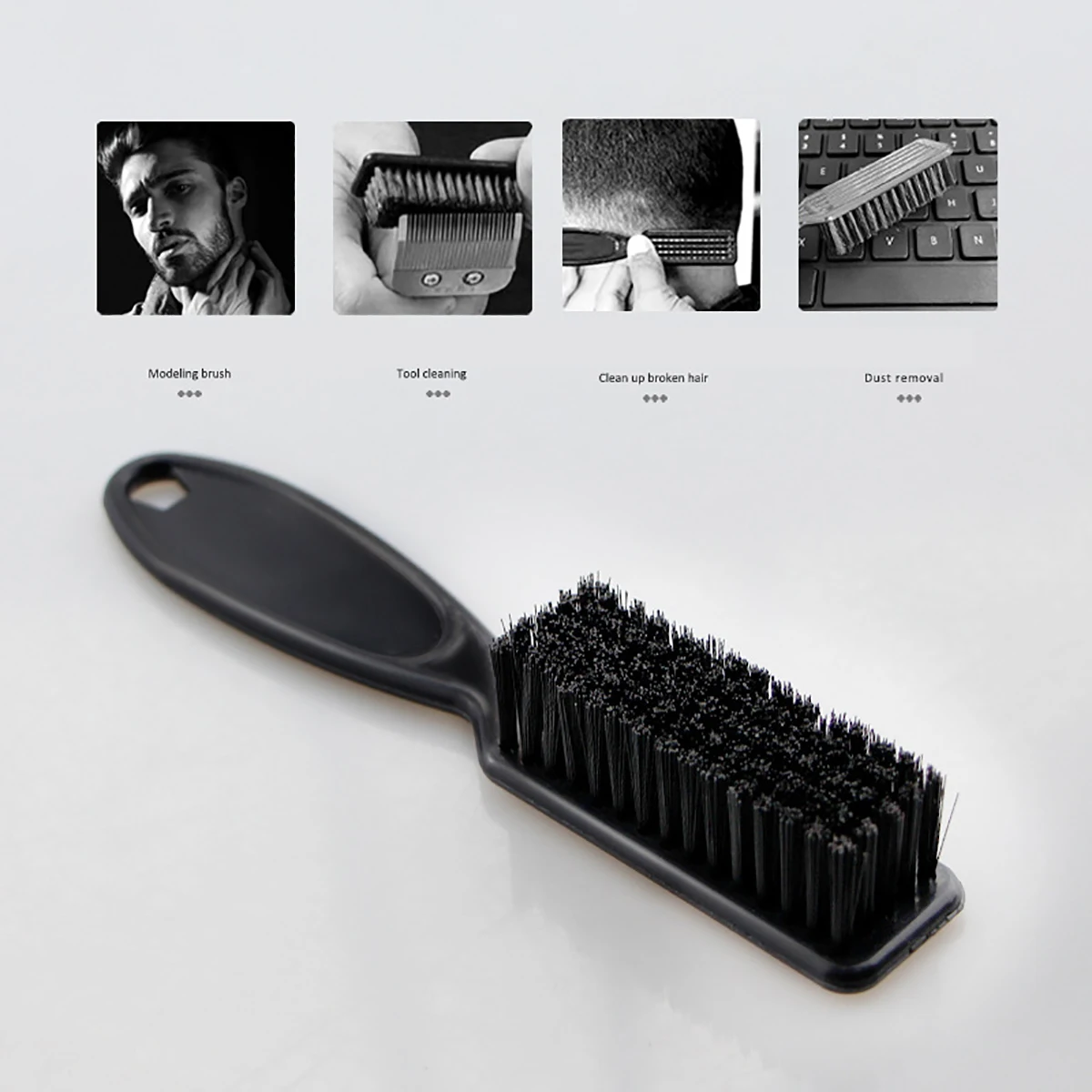 3pcs professional men\'s beard styling setmini comb scissors beard cleaning brushbeard trimming set Special for real hair wigs