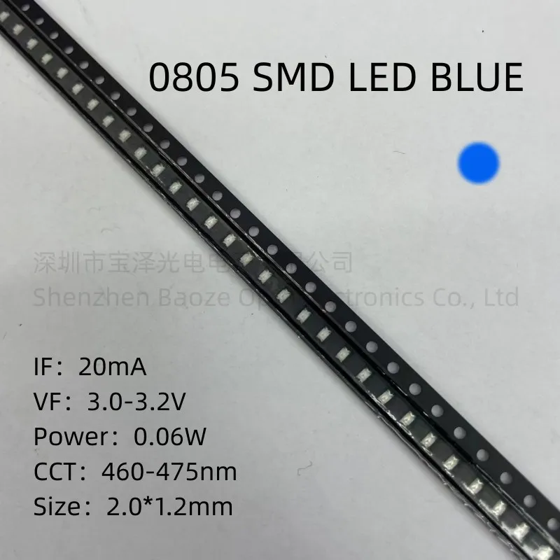 0805 SMD LED Red Yellow Green White Blue Orange Pink Ice Blue 2010 light emitting diode 100pcs/lot