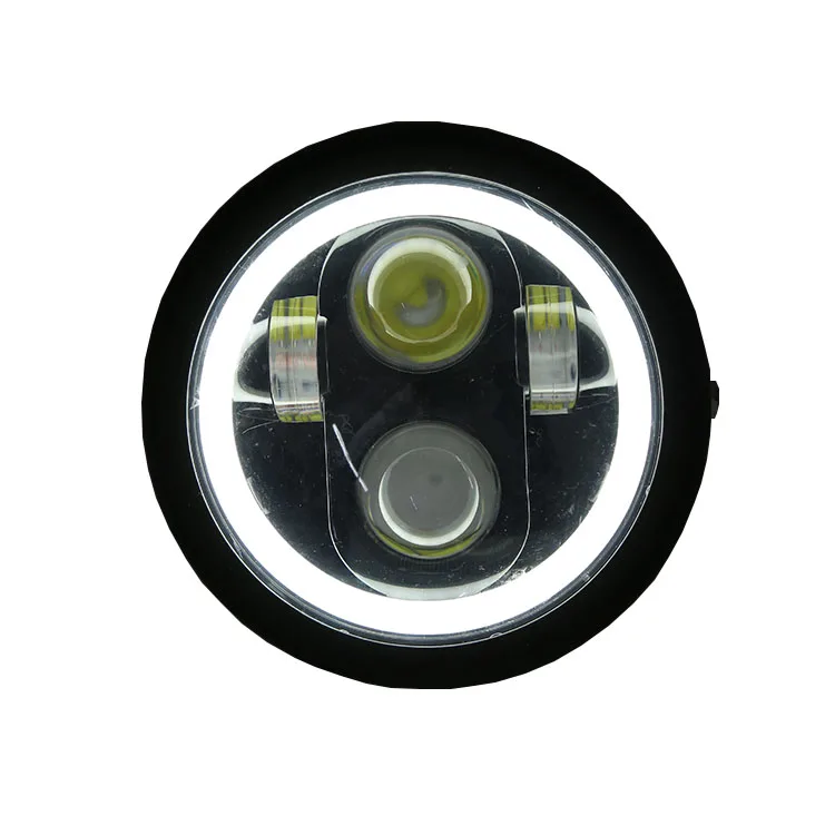 Electric Motorcycle Bicycle Super Bright LED Angel Eye Ring Headlights with Bracket Headlight Assembly view 5