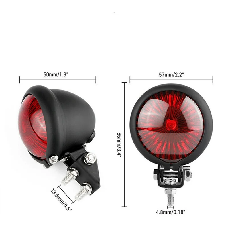 دراجة نارية 12 فولت LED الخلفية وقف الضوء الخلفي عدسة حمراء لهوندا قطع الغيار أجزاء مصباح مكبح الرجعية-N25R