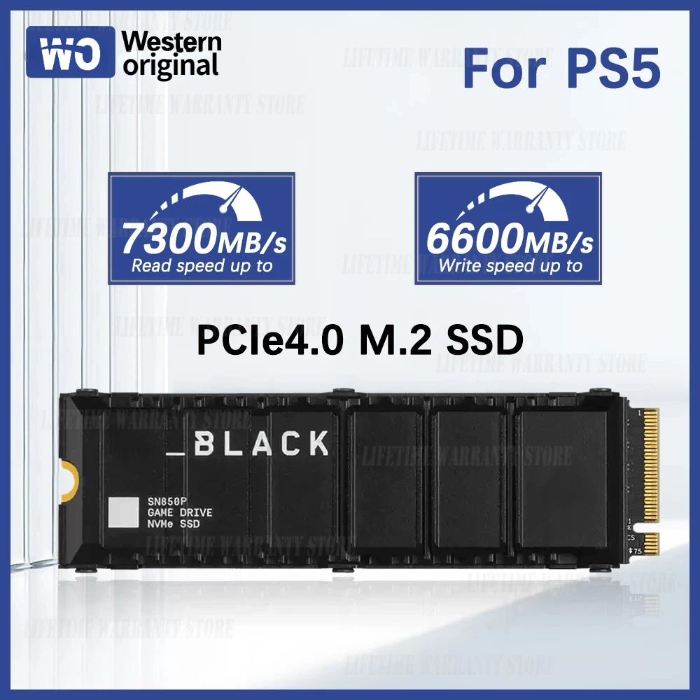 2024 BLACK WO SN850X NVMe 내장 솔리드 스테이트 드라이브, PCIe 4.0 Gen4 기술 SSD, 최대 7300 MB/s M.2 2280, 8TB, 4TB, 2TB, 1TB, 신제품
