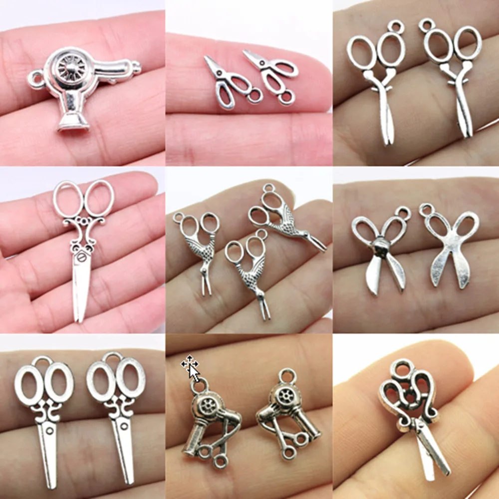 Zawieszki luzem do zestawu do wyrobu biżuterii Wisiorek Diy Biżuteria Akcesoria Nożyczki Charms
