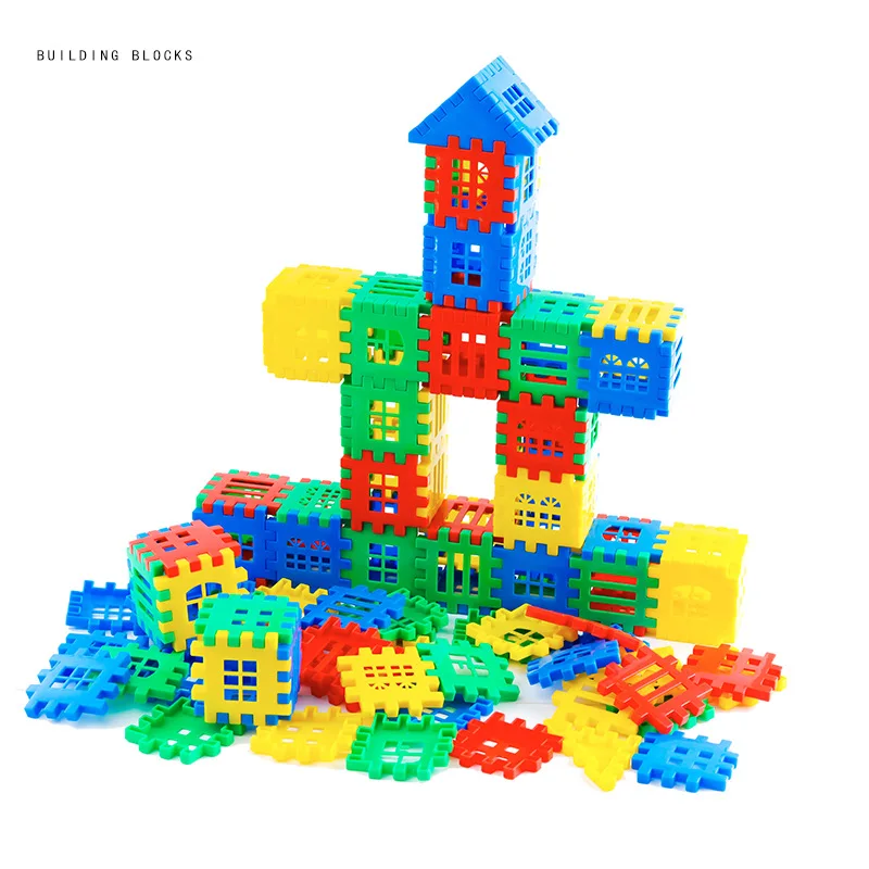 Blocs de construction de chifes, 100 pièces, jouet de bricolage, grosses particules colorées, briques à assembler créatives, blocs mathématiques, jouet d'éducation précoce pour enfants