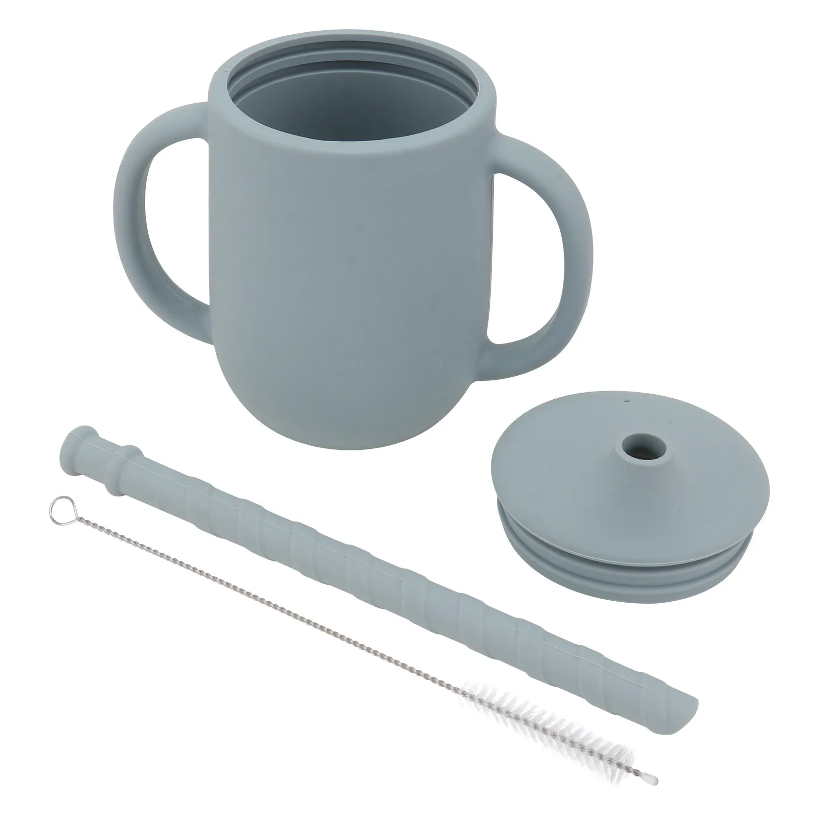 

1Pcs Silicone Baby Drinking Cup Infant Training Water Cup Leak-Proof Soft Handle Easy Grip Washable Toddler Feeding