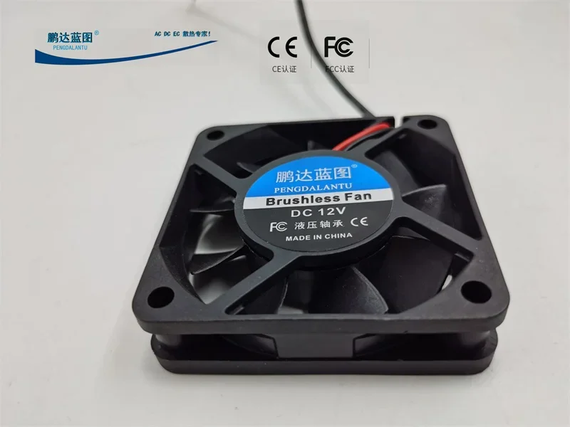 pa مخطط 6015 6 سنتيمتر مادة مثبطات اللهب 12 فولت محمل مائي تيار مستمر مروحة تبريد بدون فرش 60*60*15 مللي متر