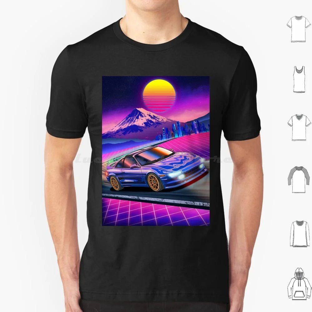 Vaporwave Mr2 Sw20 1989 T Shirt Cotton Men Women DIY Print Car Cars Automobile Automotive Vehicle Guyvit Navin Guyvit Mr2 Sw20