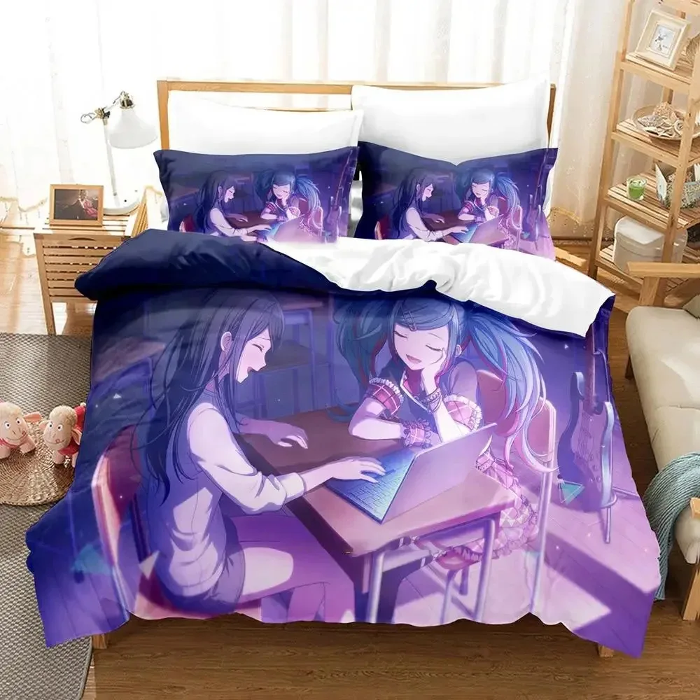 

Anime Project Sekai COLORFUL STAGE Bedding Set Boys Girls Twin Queen Size Duvet Cover Pillowcase Bed Kids Adult Home Textiles