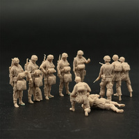 1/72 Scale  WW2 PACK OF 10 AMERICAN PARATROOPERS ACTION Figures Resin Model Kit Miniature Military War Gaming