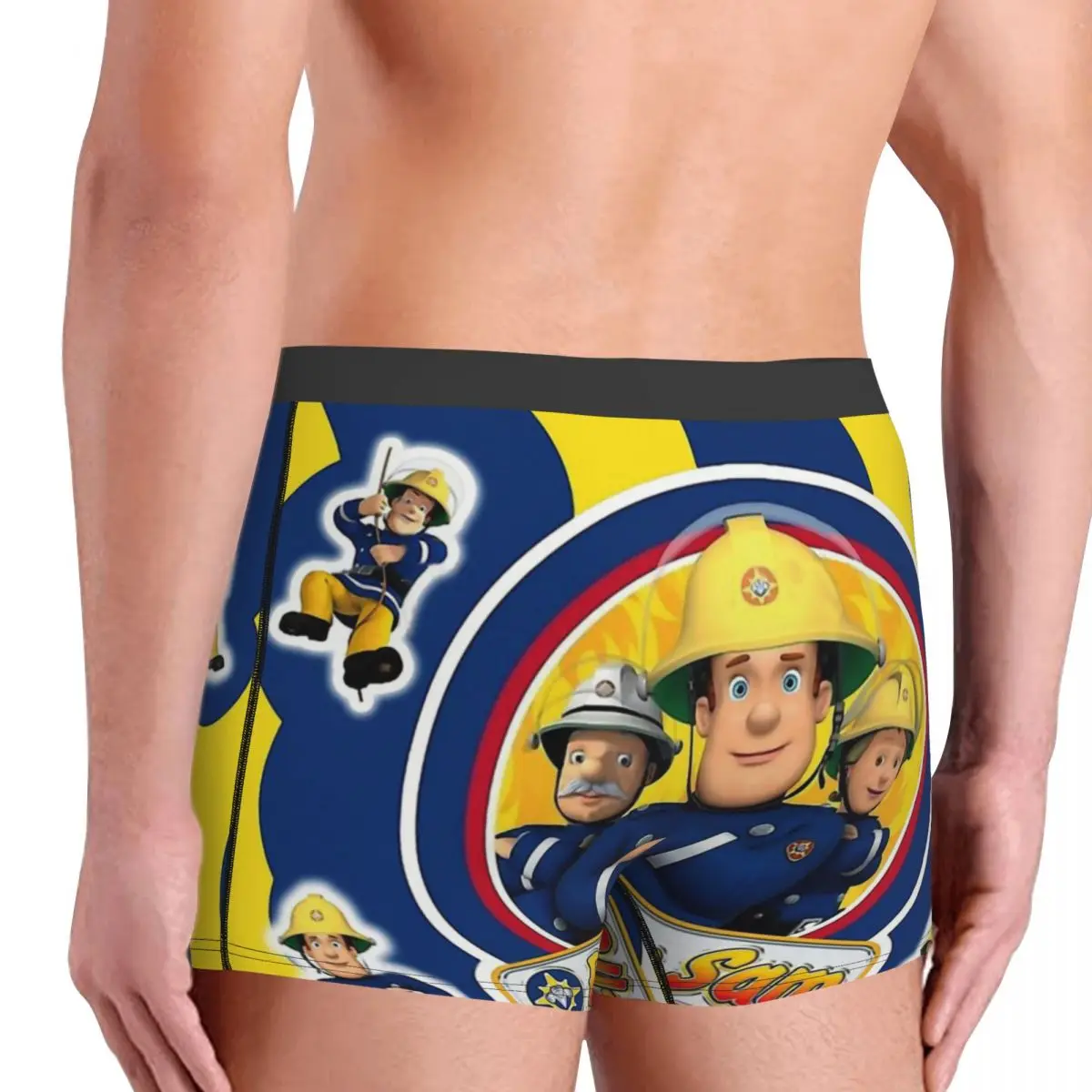 Fireman Sam And Friends Abstract Underpants Cotton Panties Male Underwear Sexy Shorts Boxer Briefs