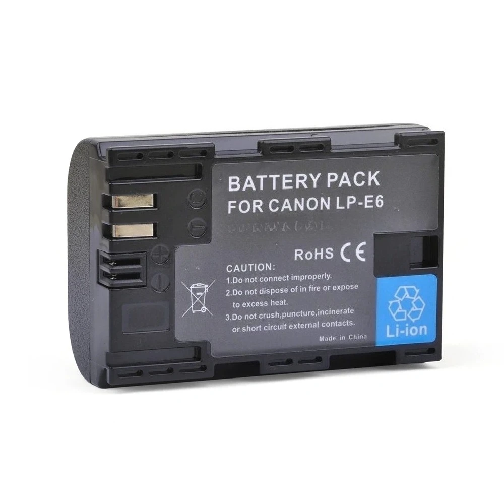 LP-E6 LPE6 LP E6 E6N بطارية 2750mAh لكانون EOS 5DS R 5D Mark II 5D Mark III 6D 7D 70D 80D R R5 R6 R7,R5 C,R6 Mark II كاميرا #3