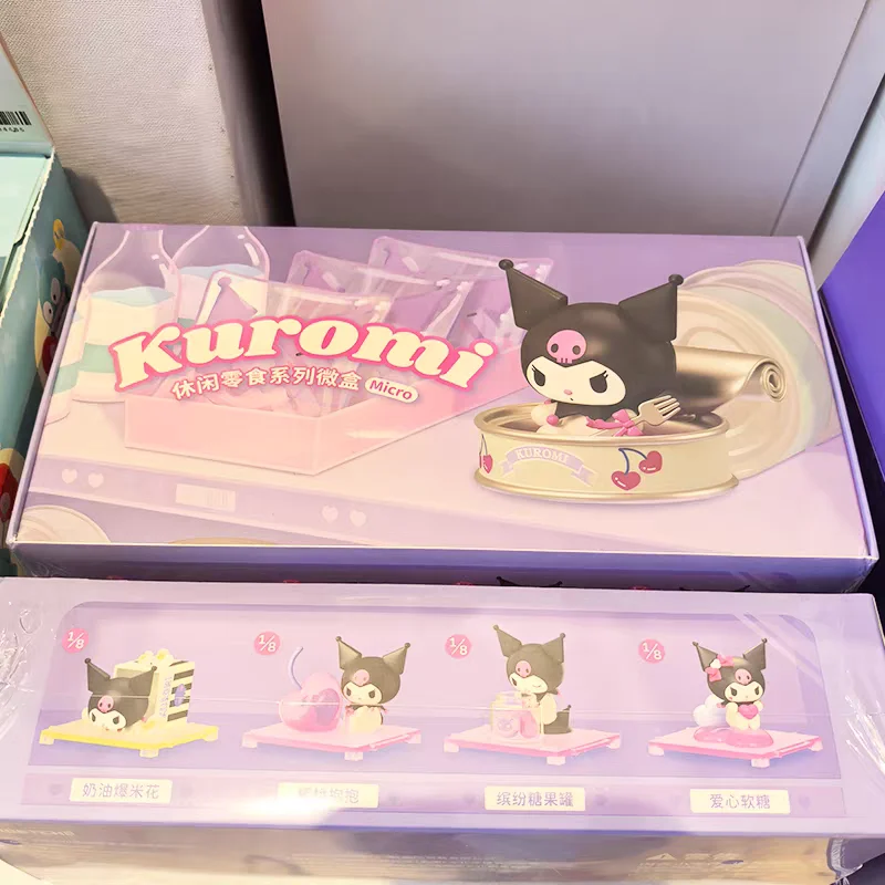

Original Kuromi Leisure Snack Series Blind Box Desktop Decorations Birthday Gifts Cute Dolls Trendy Toys Figurines Friends Girls