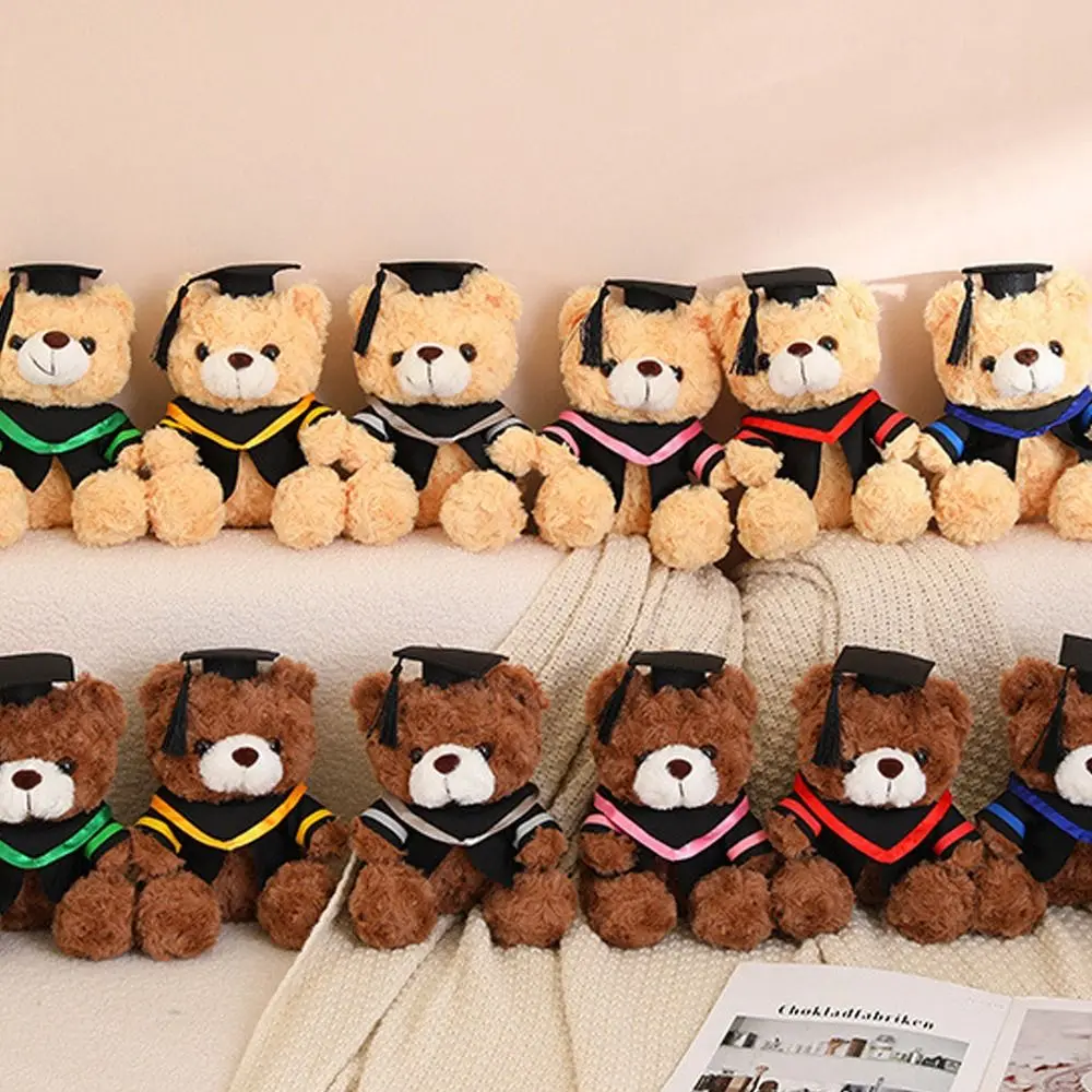 

23/28cm Doctor Cap Graduation Bear Doll Soft Cute Bachelor Bear Plush Toy Stuffed Bear Animal Doll Party Favors