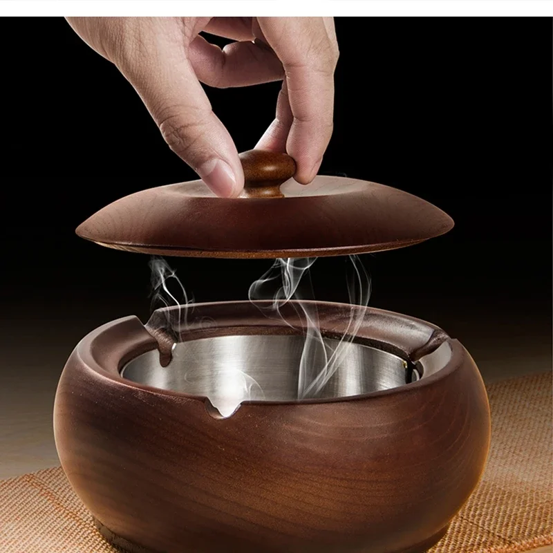 Wood Ashtray Office Study Conference Room Furnishings Lidmodernhome Decorations