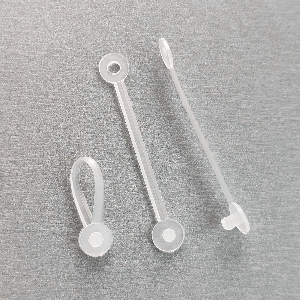 プラスチック製ハンギングワイヤーリング吊り下げバックルストラップスナップボタンメッシュにタグホルダー小売りストア1000個