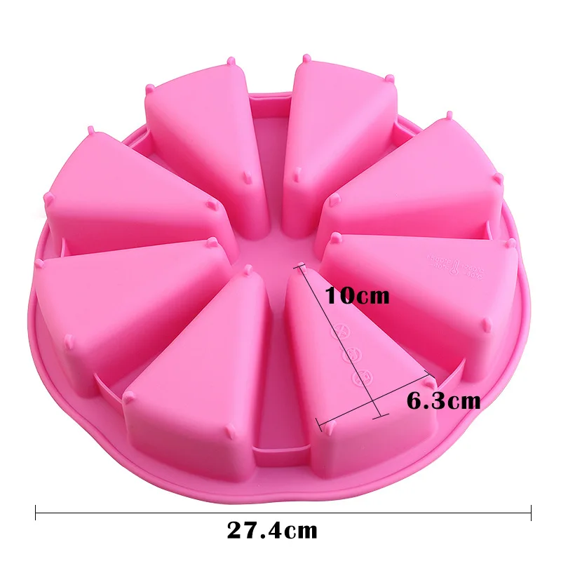 1-3PCS Triangle3-Cavity Utensils Silicone Cake Mold Chocolate Handmade Soap