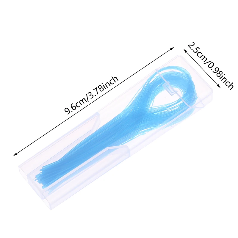 100Pcs Dental Floss Threader Dental Traction Line Oral For Crown Brace Bridge Implant Hoop Threading Braces Steel Traction