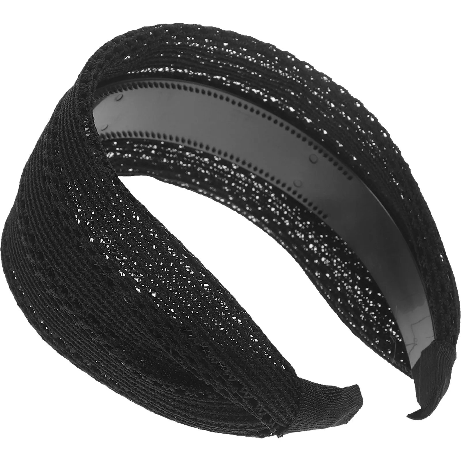 Black Wide Headband Breathable Mesh Anti-Slip Hair Accessories for Women Lightweight Stylish Hairband Women Headbands