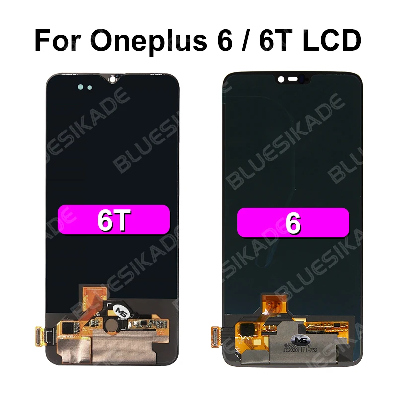 Quality SUPER AMOLED LCD  For OnePlus 5 5T 6 6T LCD Display Touch Screen Digitizer For OnePlus 7T Replace Parts