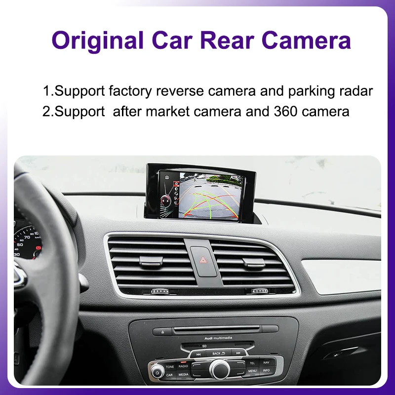 BONROAD Carplay اللاسلكي لأودي A1 Q3 2013-2018 مع Android Auto AirPlay Mirror Link Bluetooth GPS