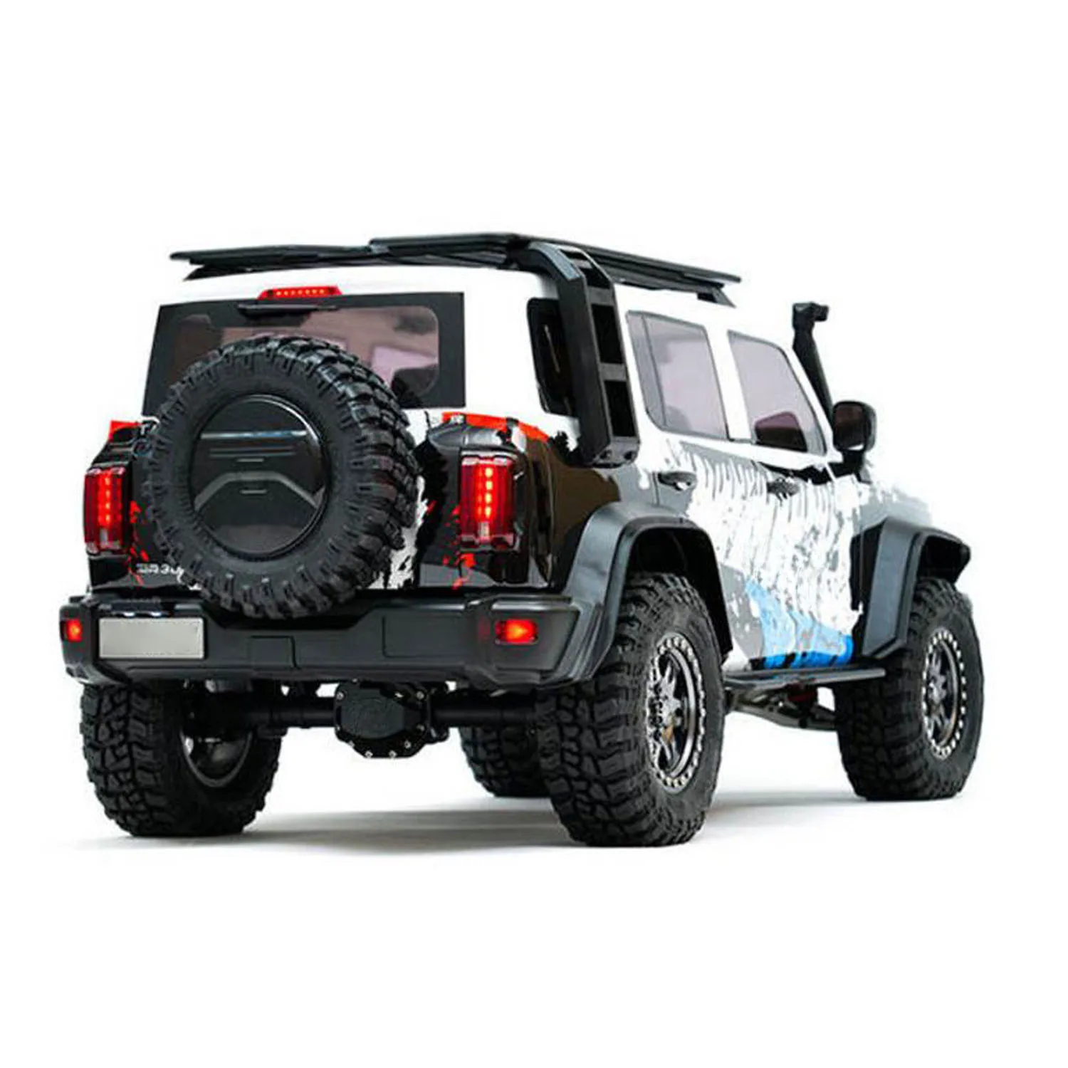 Crawler rc 1/8 carro tanque 300 edição comemorativa 4wd controle remoto fora de estrada veículo eixo bloqueio escovado motor esc luz presente