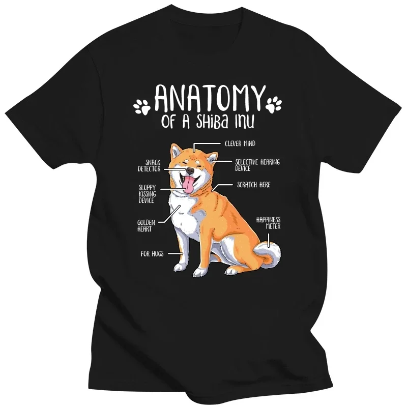 Graphic Cotton Streetwear Short Sleeve Birthday Gifts Summer T-shirt Mens Clothing Funny Anatomy Shiba Inu Dog Lover T Shirts