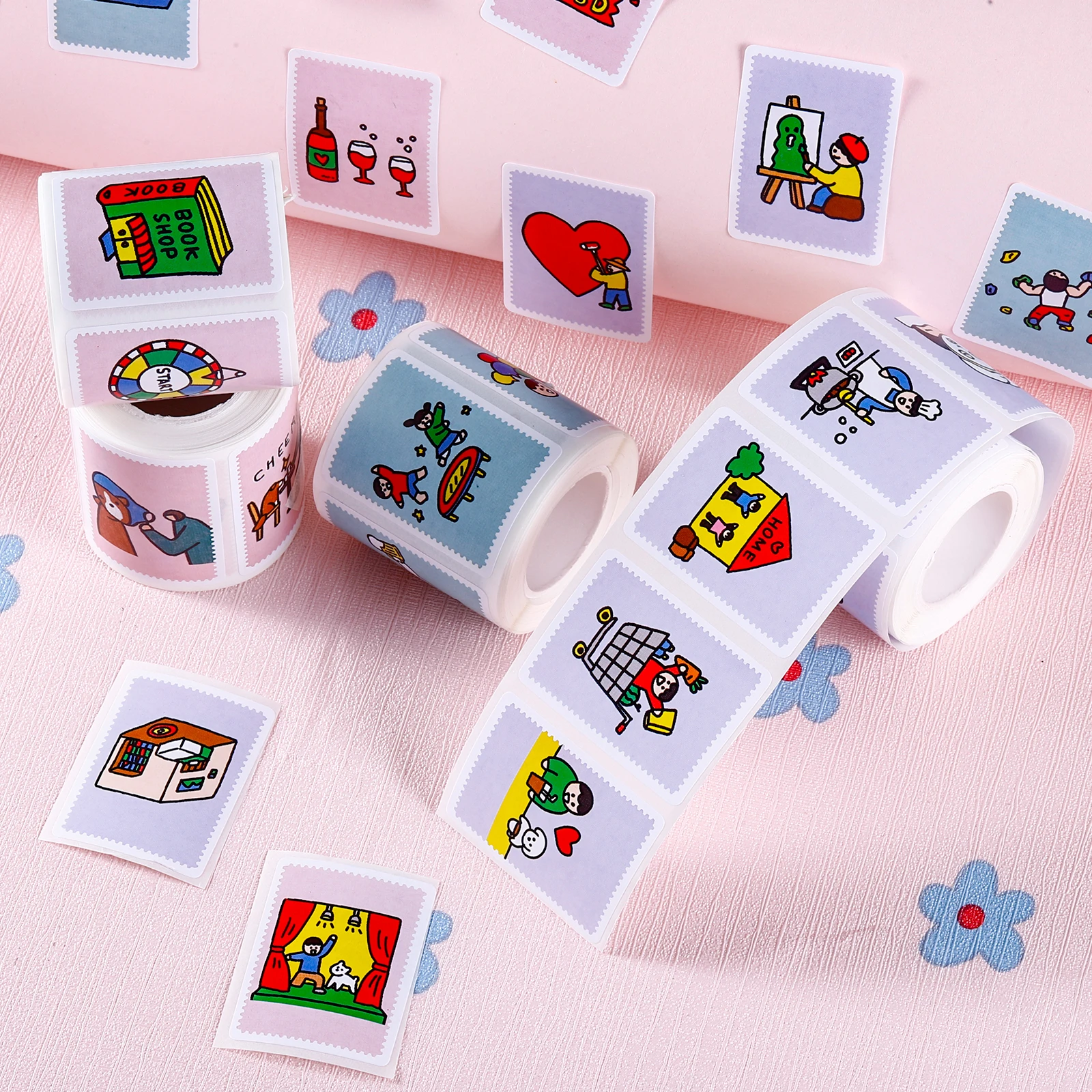 200 ورقة/ملصقات نجاة لفة، مناسبة لحساب اليد، وديكور الحرف اليدوية وتغليف الهدايا، وهدايا الحفلات، وما إلى ذلك. #6