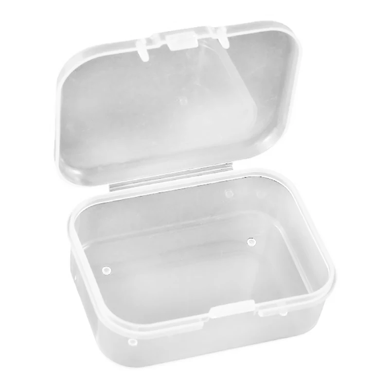 2PCS Transparent Storage Box Square Small Items Case Packing Boxes Jewelry Beads Container Sundries Organizer Fishing Tools