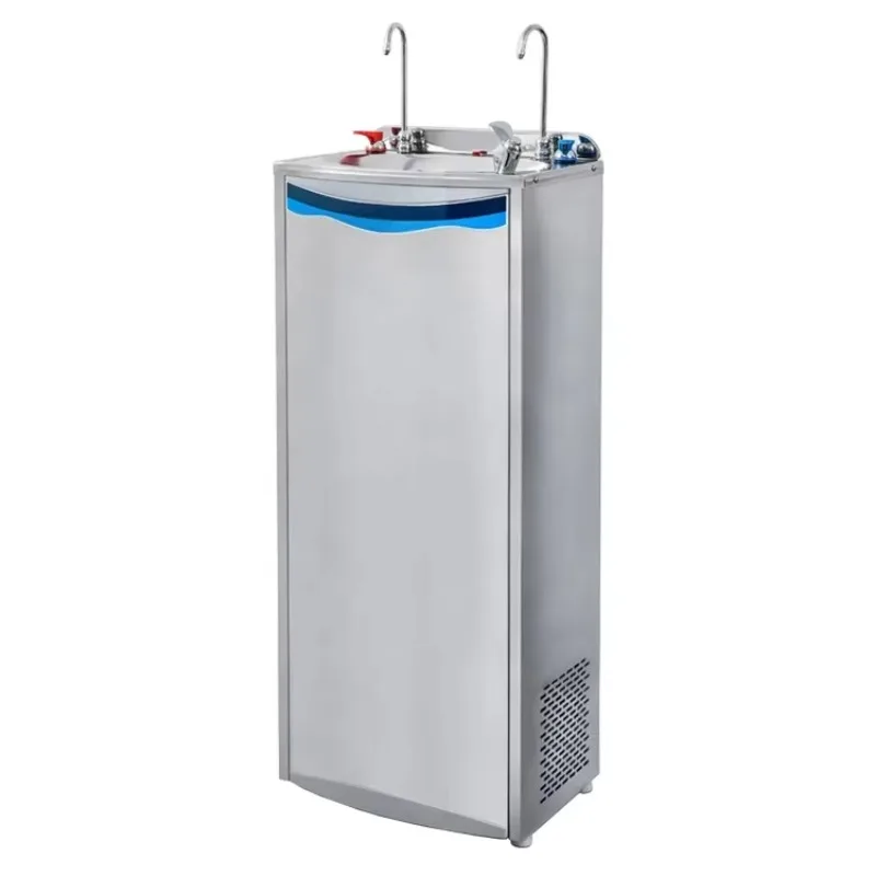 Stainless Steel Stand Cold Fountain Touchless Water Cooler With Ro System Drinking Water Dispenser