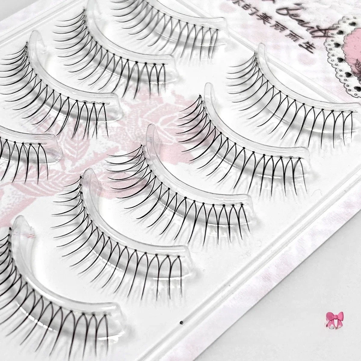 رموش صناعية مجزأة على شكل حرف U Kpop مجموعة كورية رموش فردية طبيعية يمكنك صنعها بنفسك رموش مانغا ذات سعة كبيرة