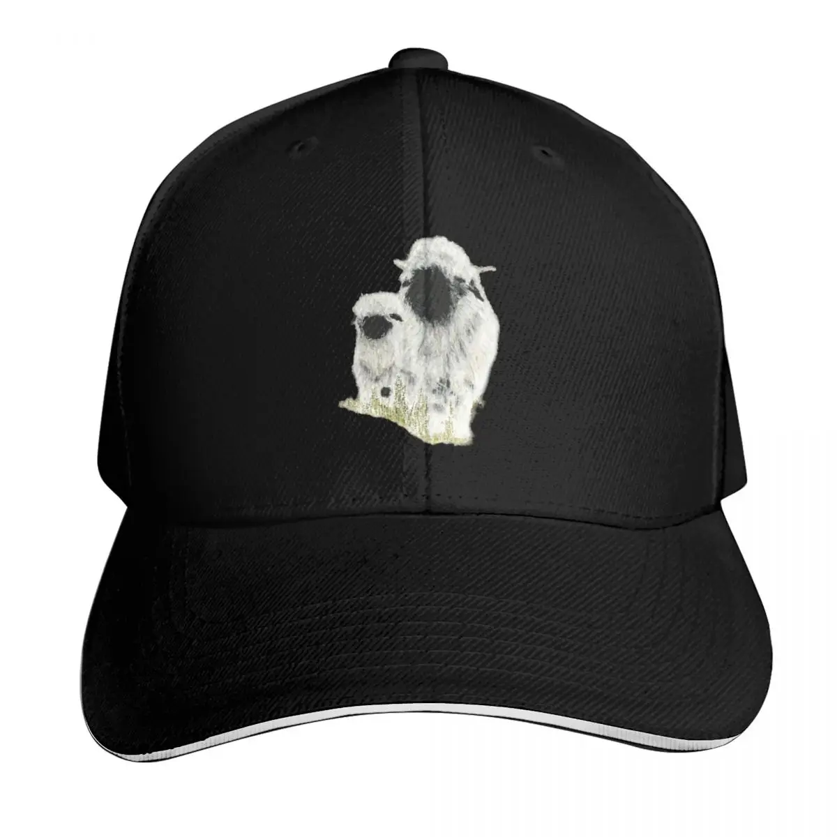 Valais Blacknose Sheep by Sam Coull Baseball Cap Hip Hop Anime Hat Snapback Cap Custom Cap For Women 2026 Men's