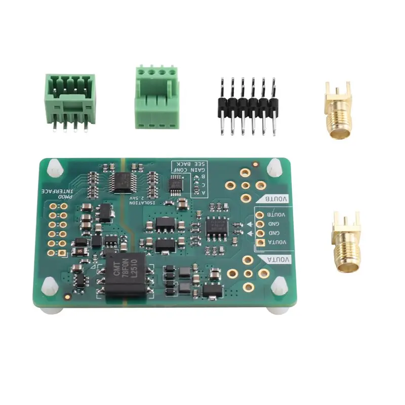 M11K-DAC8563 Isolated Dual-Channel 16-Bit For DAC Module, PMOD Interface Digital-To-Analog Converter Board