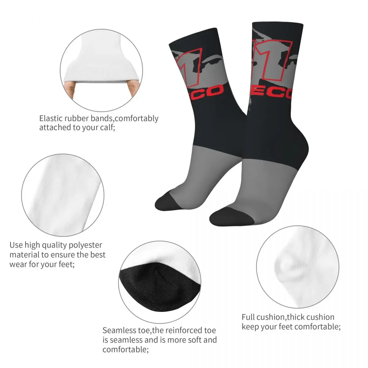 Sergio Perez Motorsports Racing Team Accessories Socks Sweat Absorbing Graphic Long Socks Super Soft for Women's Best Gifts