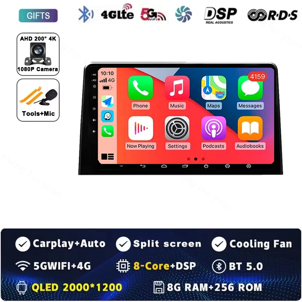 Android 16 Carplay autoradio multimediasysteem videospeler voor Citroen Berlingo 2019 Peugeot Partner Rifter 2020 voor Opel Combo