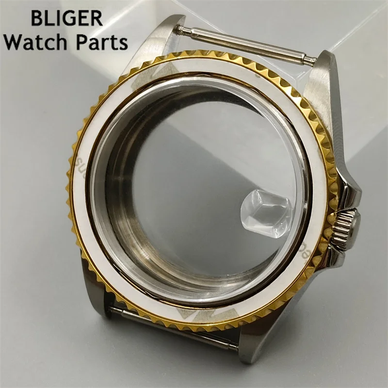 

BLIGER 38mm sapphire glass date window watch case fit NH35 NH36 movement