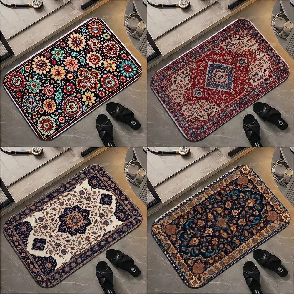 

Bohemian Pattern Floor Mat Printed Large Carpets Room And Bedroom Carpets Bathroom Anti Slip Door MATS Small Carpets