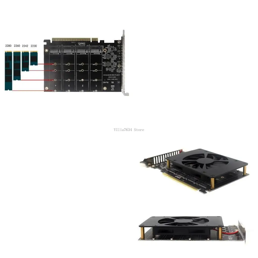 

NVMe PCIe Adapter for M.2 NVMe SSD to PCI-e x16 Card Support for M.2 (for M